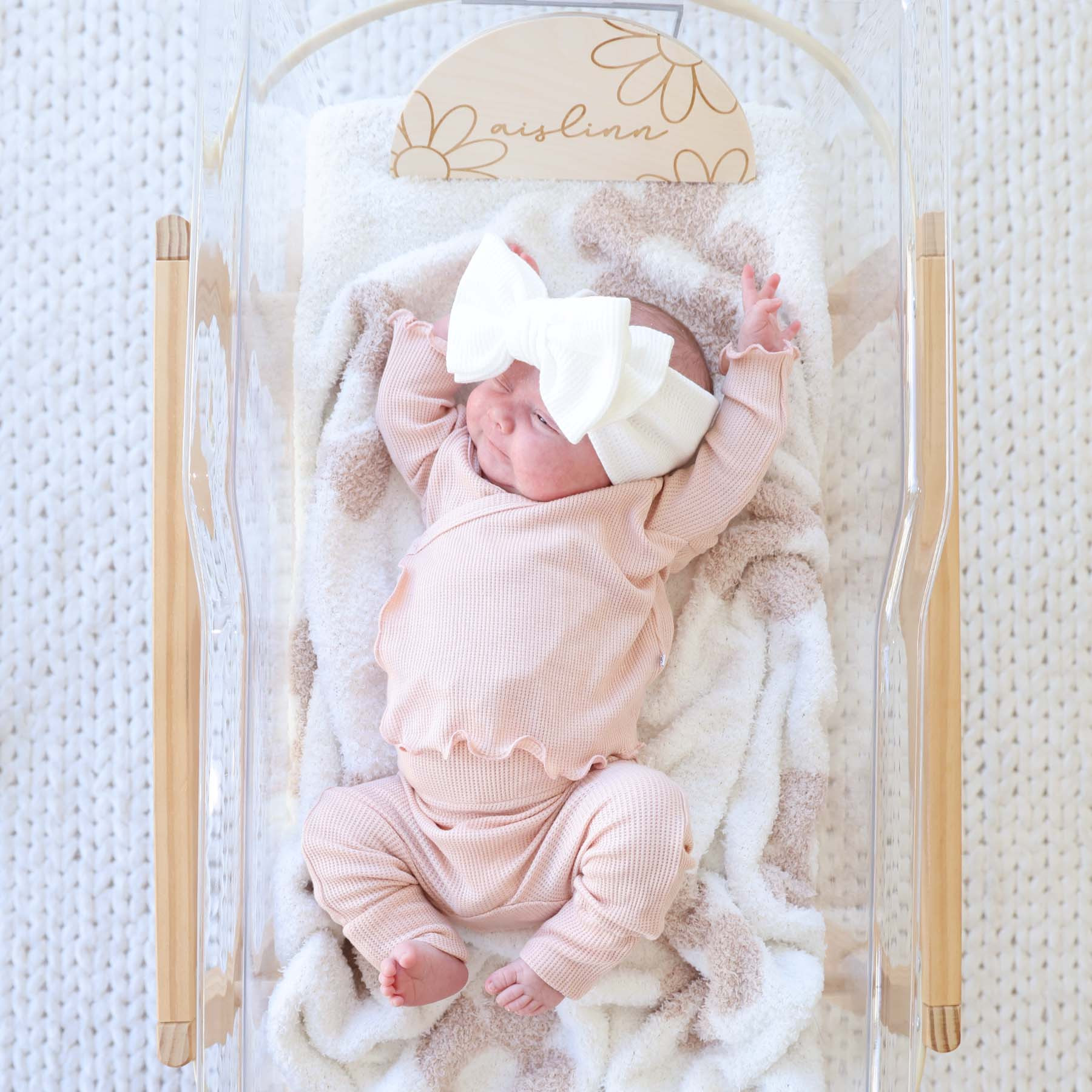 2pc Waffle Crossover Top & Bottom | Pink Fawn | Caden Lane