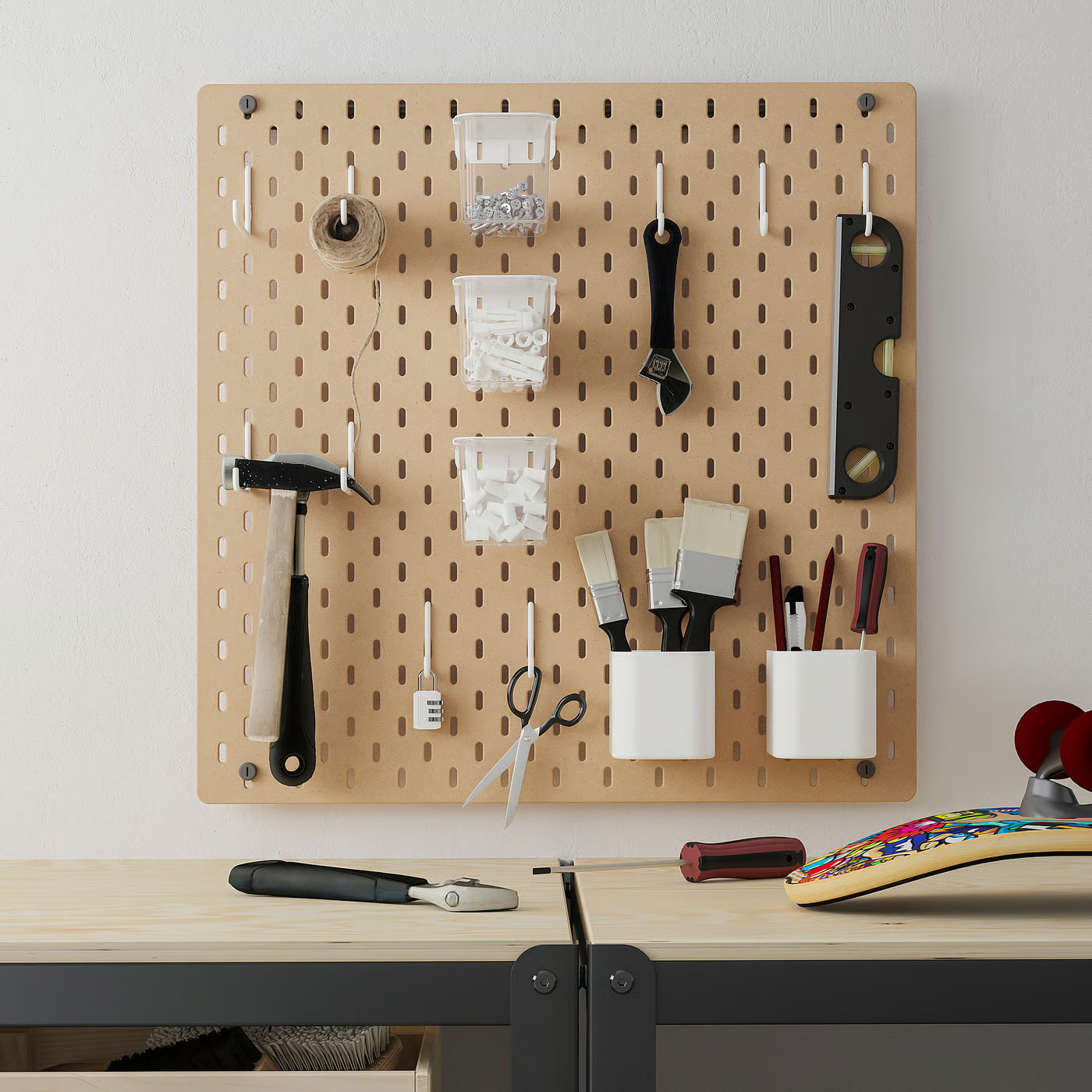 IKEA SKÅDIS pegboard, wood, 22x22 | IKEA US