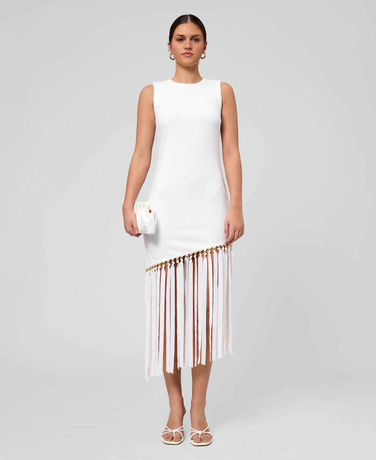 RACHEL Rachel Roy Women's Catalina Fringe Crewneck Midi Dress - Macy's | Macy's