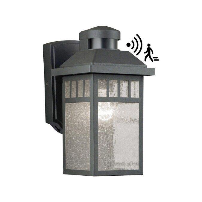 Portfolio 11.5-in H Black Medium Base (E-26) Outdoor Wall Light Lowes.com | Lowe's