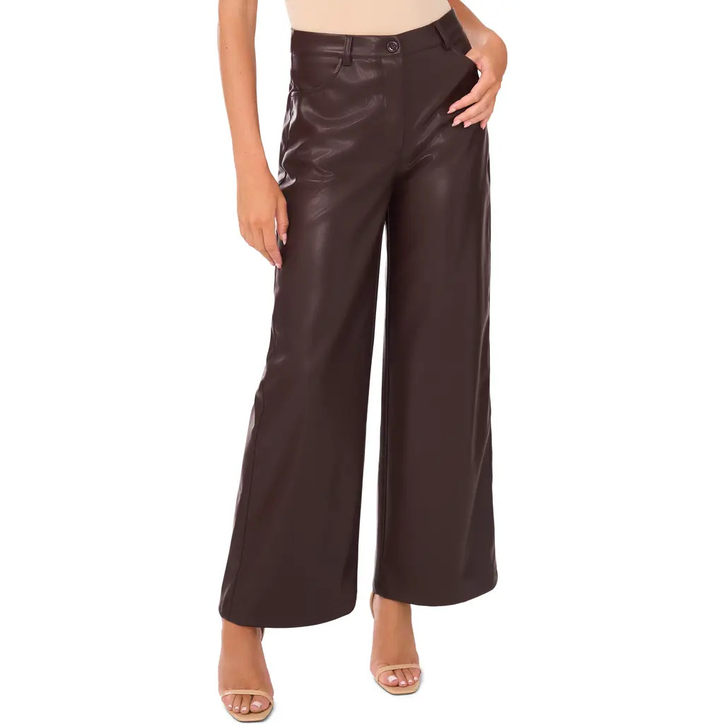 Parker Faux Leather Wide Leg Pants in Black Coffee at Nordstrom Rack, Size 2 | Nordstrom Rack