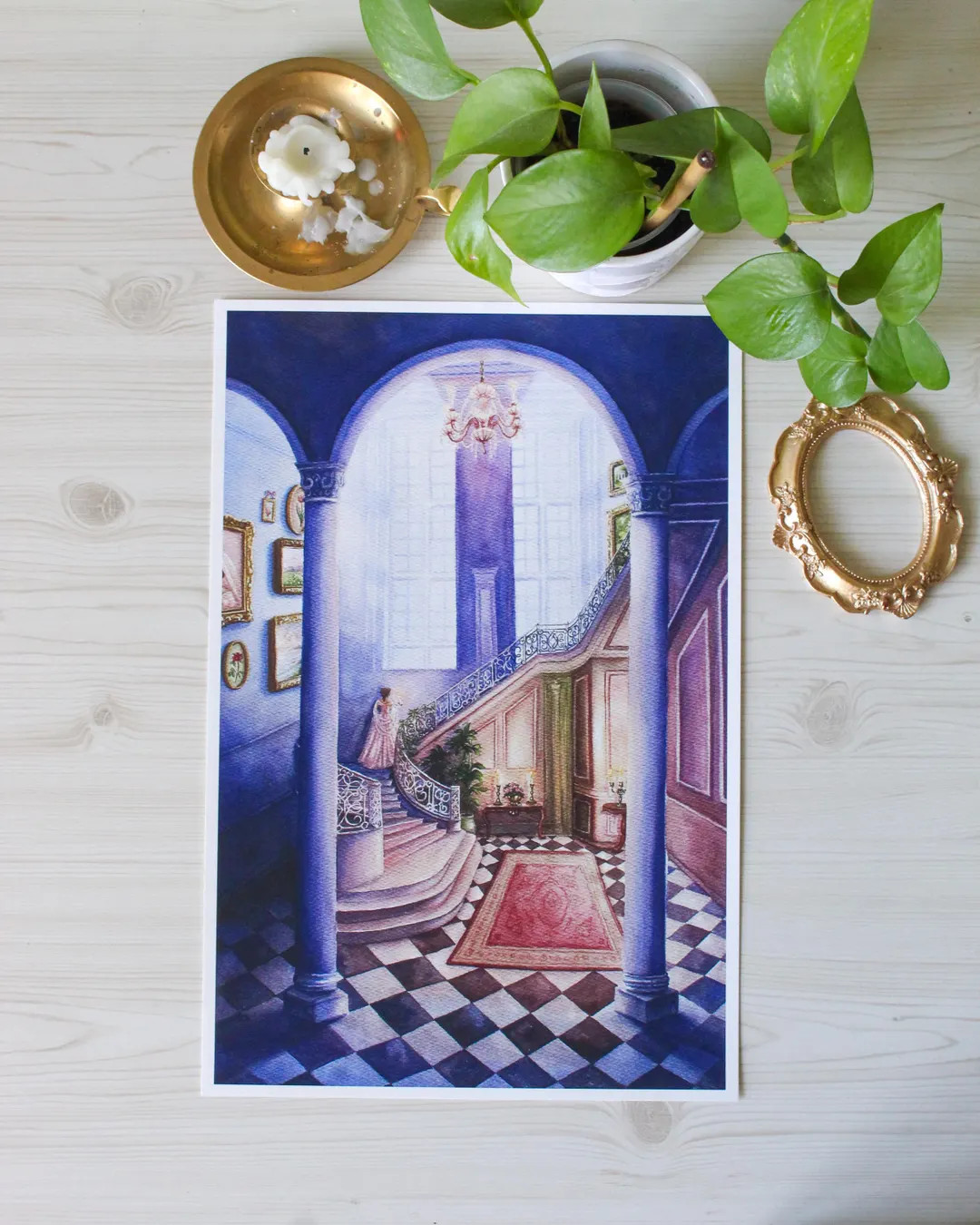 Moonlit Hall Fine Art Giclee Print - Etsy | Etsy (US)