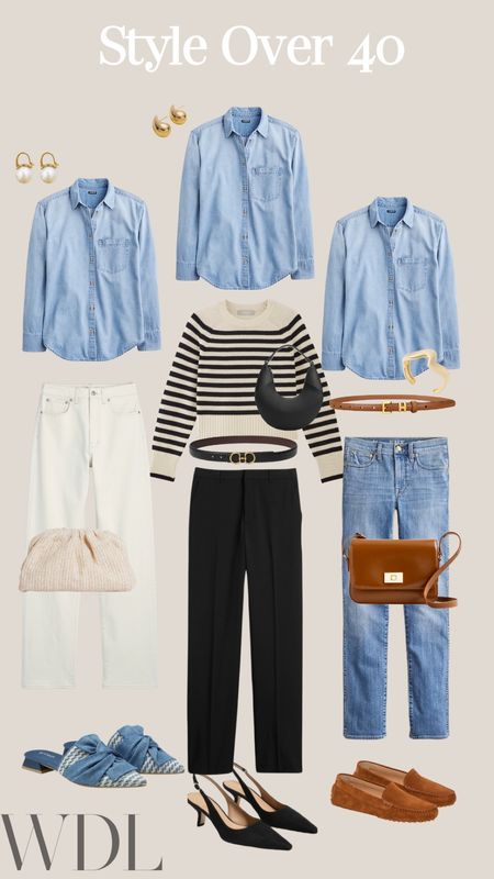 Style a Chambray Shirt Three Ways with this simple outfit formula for spring! 

#LTKstyletip #LTKover40 #LTKSeasonal