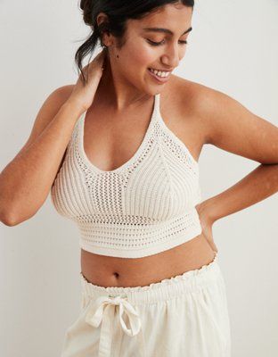 Aerie Crochet Halter Tank | American Eagle Outfitters (US & CA)