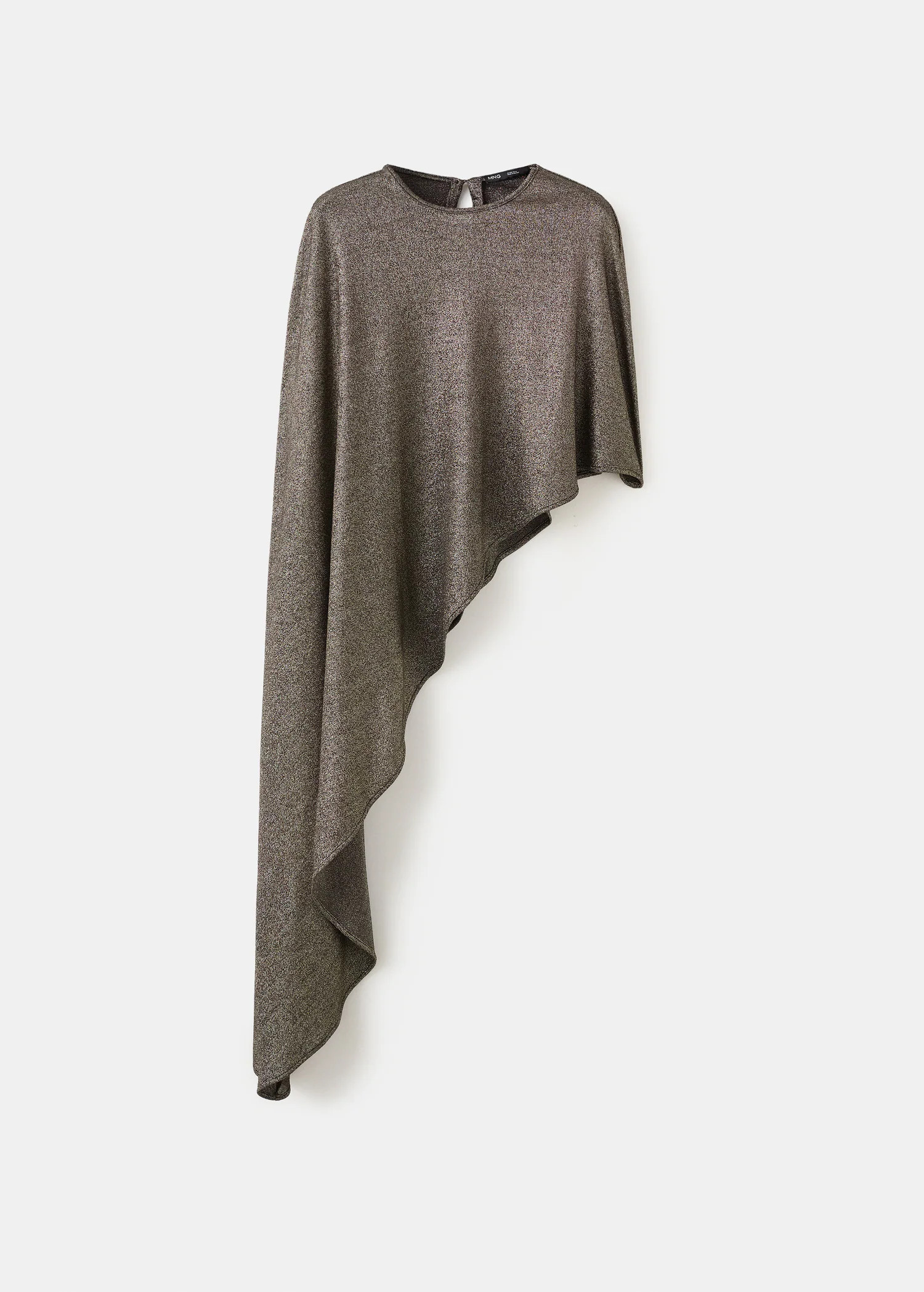 Asymmetrical round-neck cape | MANGO (UK)