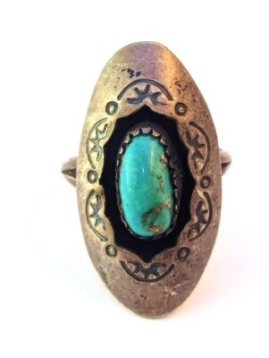 Vintage Turquoise Ring in Sterling Silver, 1960's, Vintage Jewelry  | eBay | eBay US
