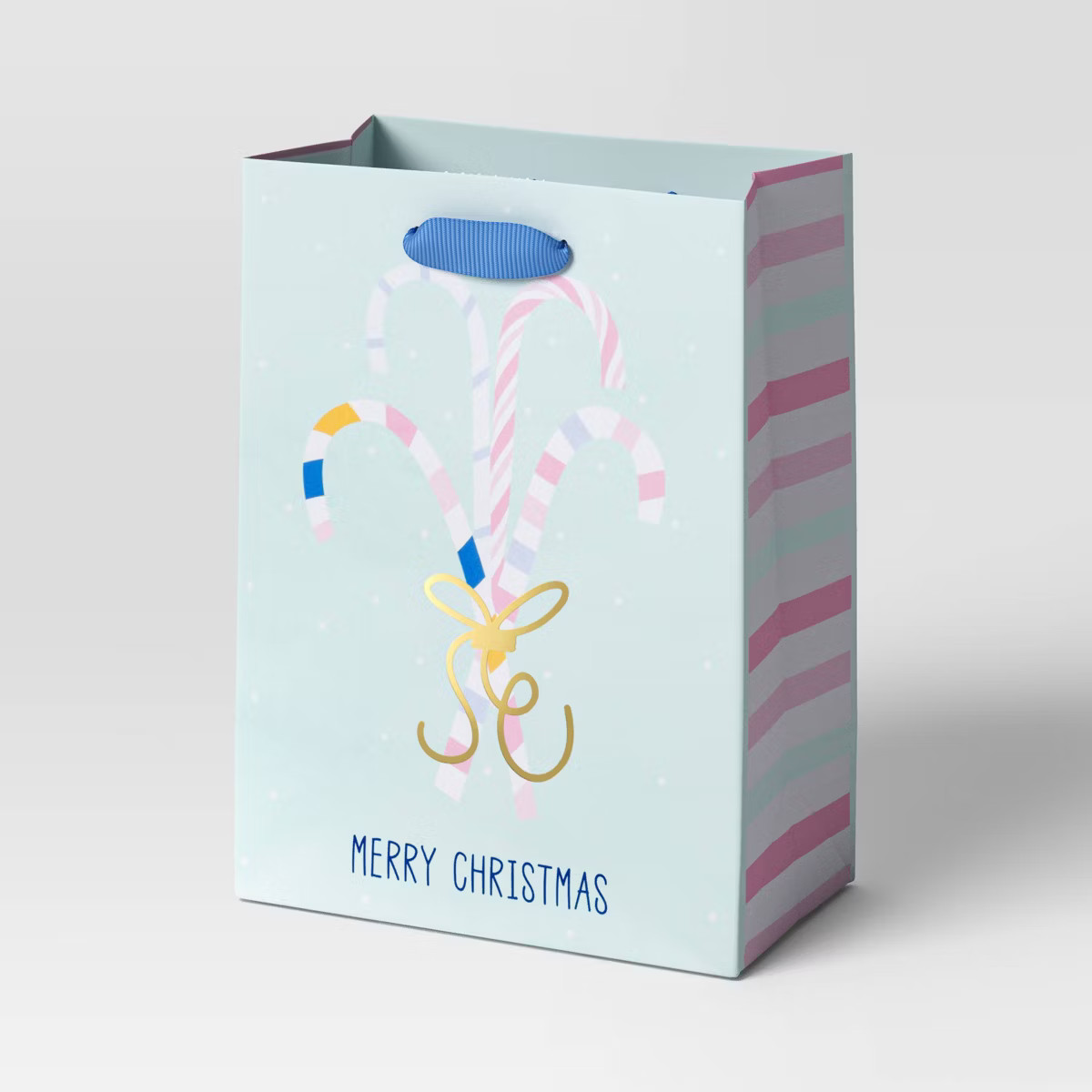 Candy Canes Petite Christmas Gift Bag Blue - Wondershop™ | Target