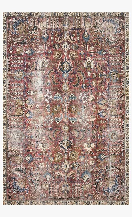 Chris Loves Julia x Loloi Jules Collection JUL-01 Merlot/Multi 9'-6" x 14' Area Rug | Amazon (US)