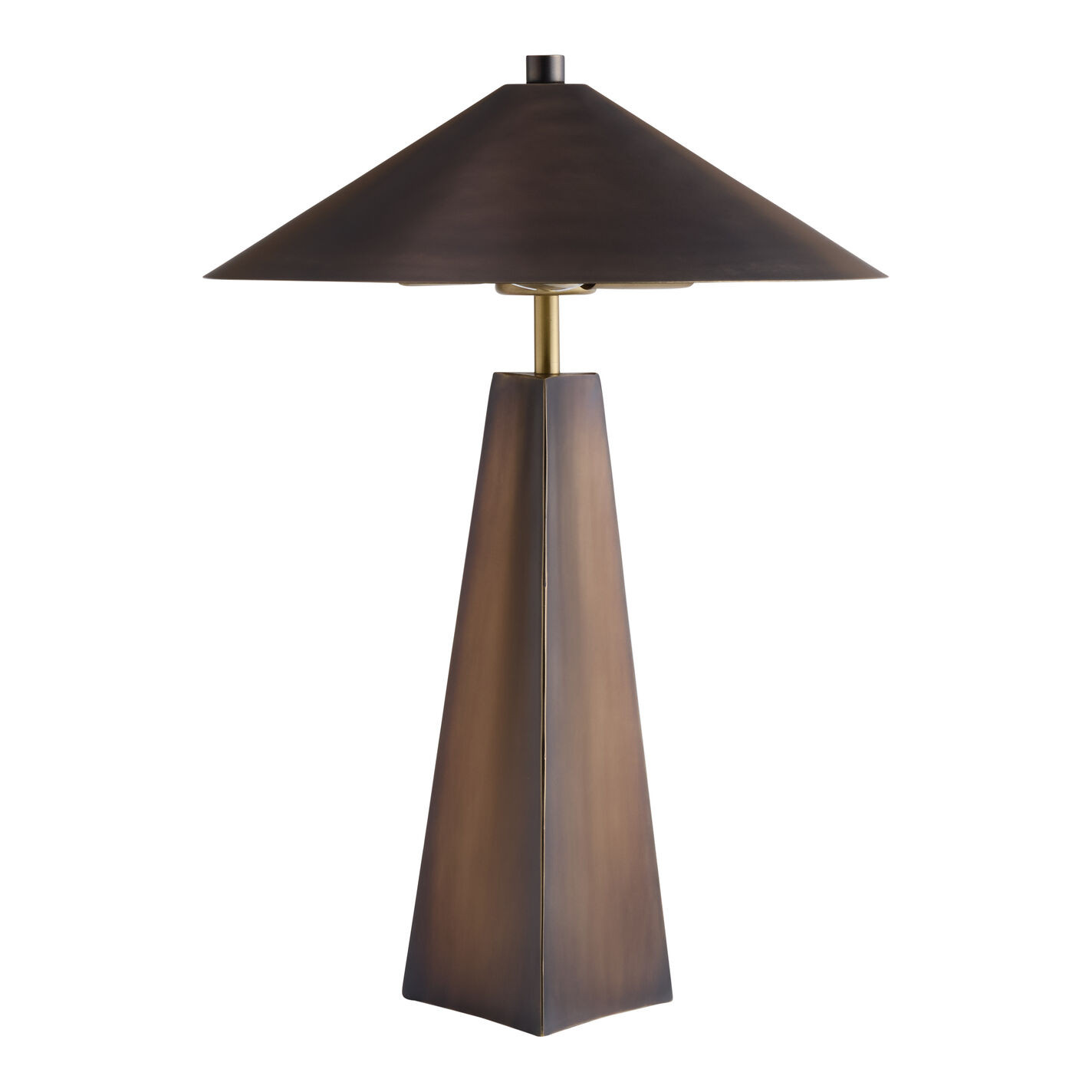 Aden Bronze and Black Metal Empire 2 Light Table Lamp | World Market