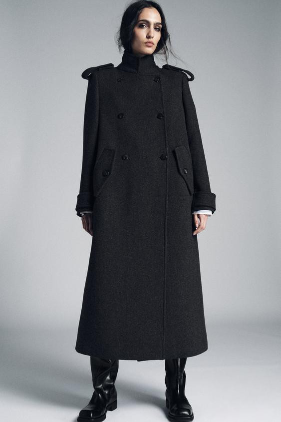 ZW COLLECTION LIMITED EDITION LONG WOOL COAT | Zara UK