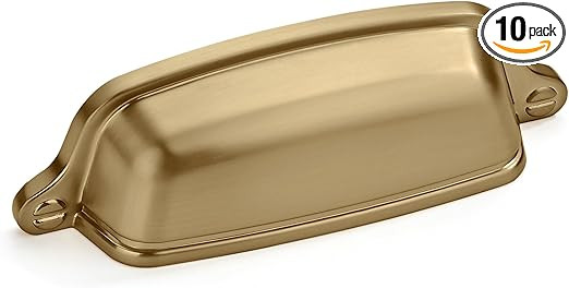 khtumeware 10 Pack 2-1/2 inch & 3 inch (64mm & 76 mm) Drawer Pulls Champagne Bronze Cabinet Cup P... | Amazon (US)