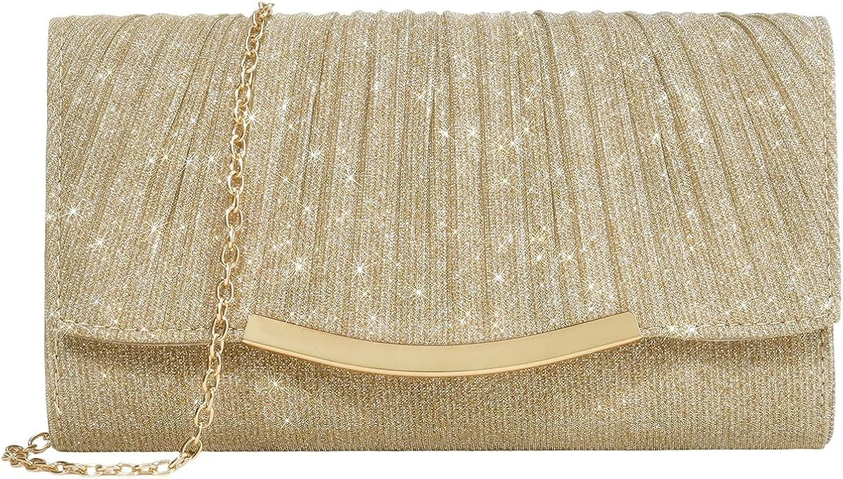 Women's Evening Bag Clutch Purses Crossbody Ladies Sparkling Handbag for Wedding Formal Party Coc... | Amazon (US)