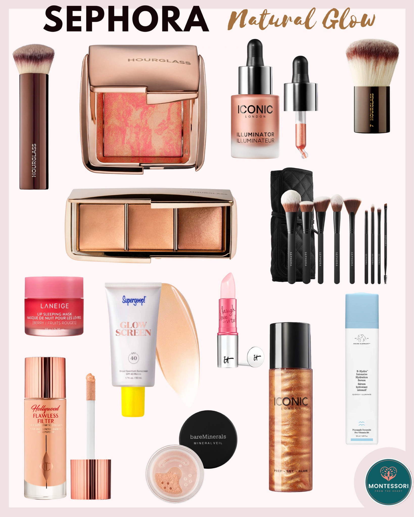 Sephora Favorites✨ Natural Glow | SUPERGOOP! Iconic, Hollywood flawless filter, Hourglass, Drunken Elephant, Laneige 

#LTKbeauty #LTKparties #LTKSeasonal