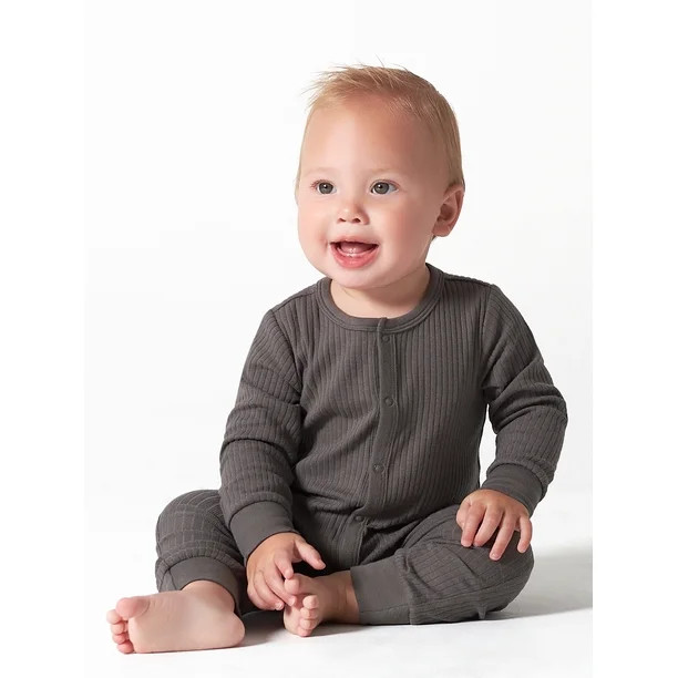 Modern Moments by Gerber Baby Boy or Girl Unisex Long Sleeve Coverall (Newborn - 12 Months) | Walmart (US)