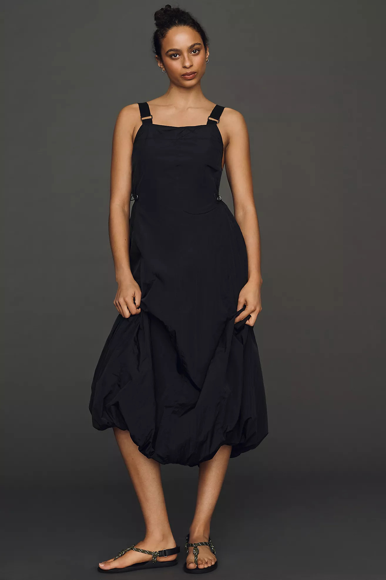 Daily Practice Bubble-Hem Midi Dress | Anthropologie (US)