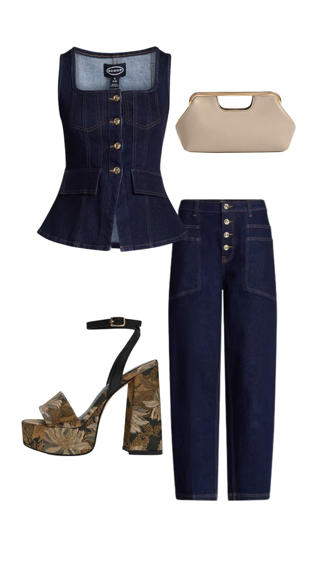 @walmart new arrivals!! Selling out so quick! 

Barrel jeans, date night outfit, platform heels, vest, affordable fashion

#LTKootd #LTKgrwm #LTKPetite
