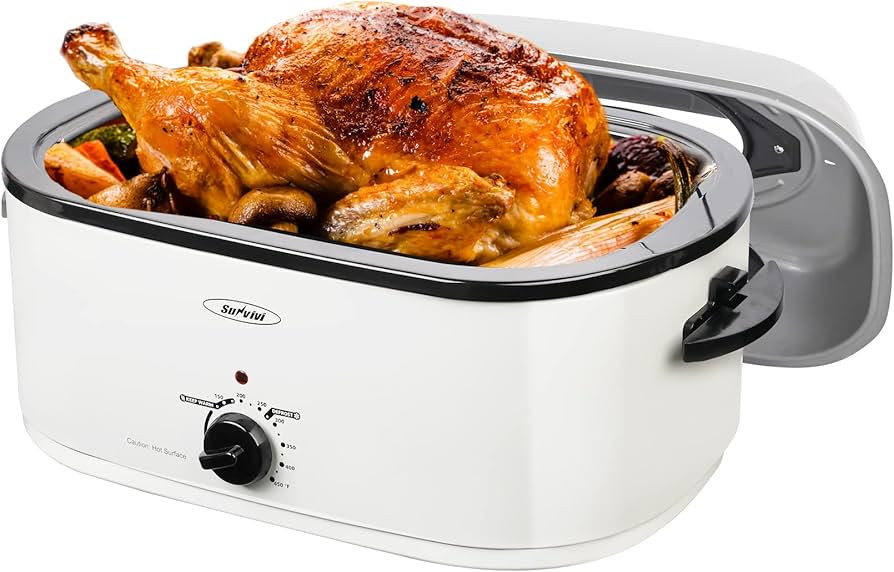 Sunvivi 22-Quart Roaster Oven with Visible Glass Lid, Sunvivi Electric Roaster with Removable Pan... | Amazon (US)