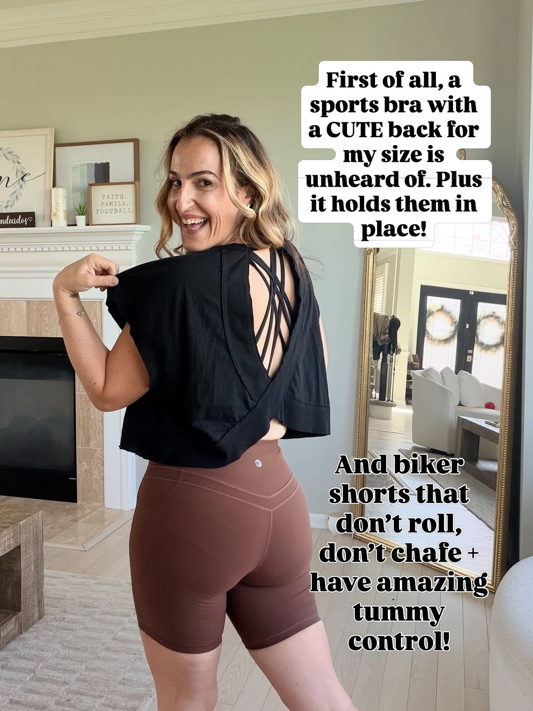 Another great #gymoutfit this is my go to as it is getting warmer, and I am obsessed with the cutout.  Believe it or not, I think I have more fun working out when I have a fun top like this on!
#gymoutfit #workoutclothes #cutegymoutfit #gymtop 

 #LTKfitnessgoals #LTKActive #LTKMidsize