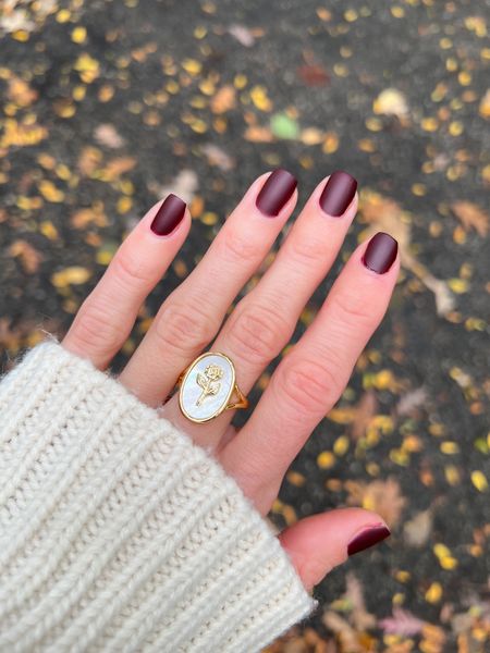 Matte Merlot mani for fall 💅🍂
This is one of my go to fall shades for my nails. I love the matte finish, but you could totally do a glossy finish as well. I will link my favorite top coats (both matte and glossy)

September nails | fall nails | fall nail colors | easy DIY nails | short nails


#LTKSeasonal #LTKstyletip #LTKfindsunder50