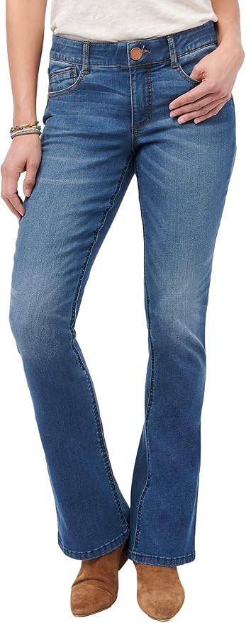 Democracy Women's Petite Plus Size Ab Solution Itty Bitty Boot Jean | Amazon (US)
