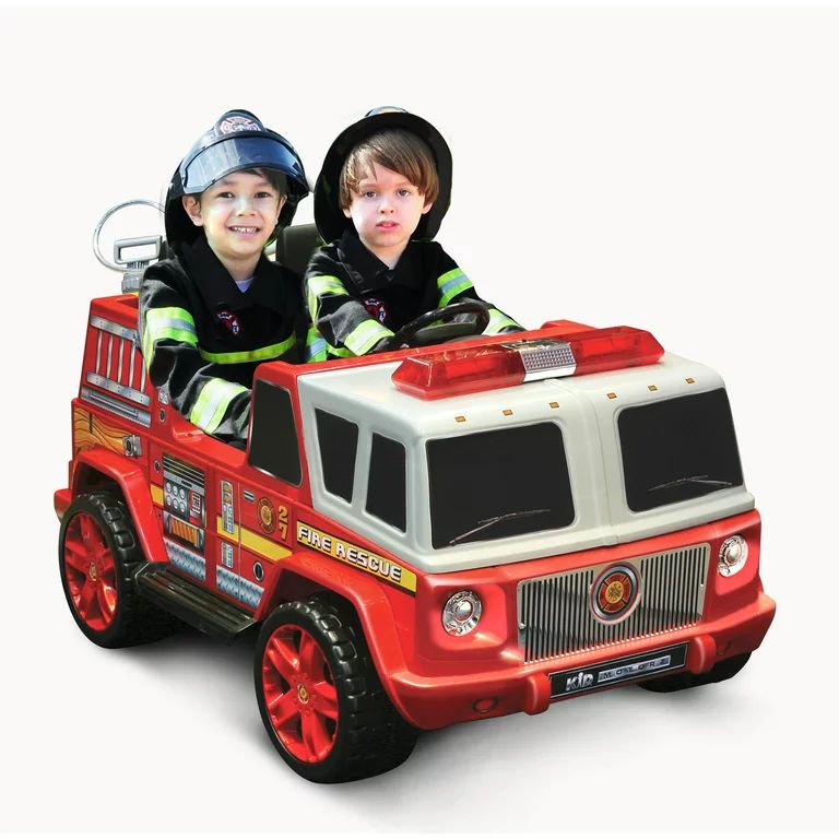 Kid Motorz Two-Seater Fire Engine 12-Volt Battery-Operated Ride-On, Red | Walmart (US)