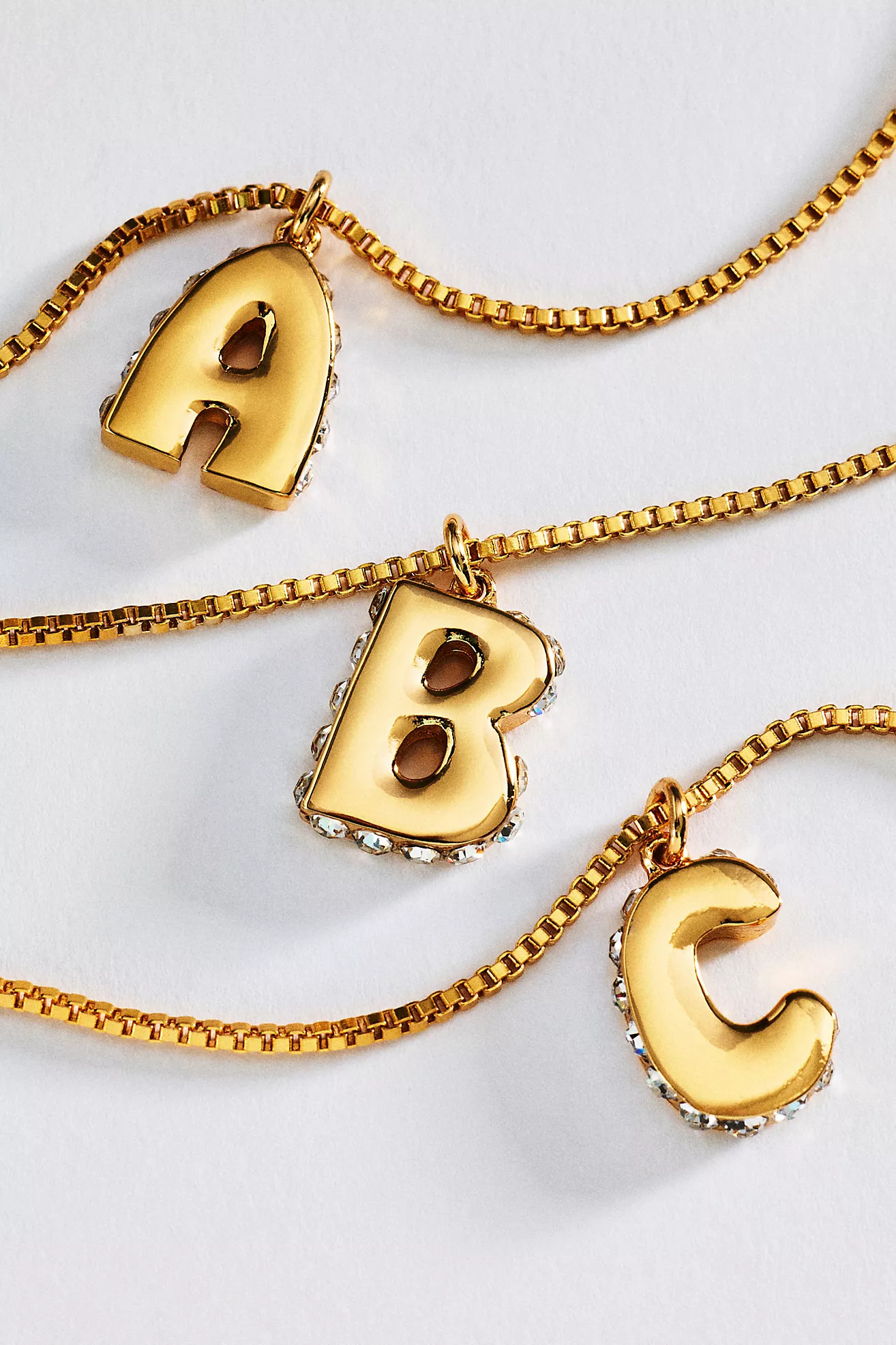 Crystal Initial Pendant Necklace | Anthropologie (US)