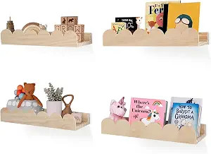 comax Nursery Floating Book Shelves Wall Bookshelf for Kids, Wall Book Shelf for Kids Room Bedroo... | Amazon (US)