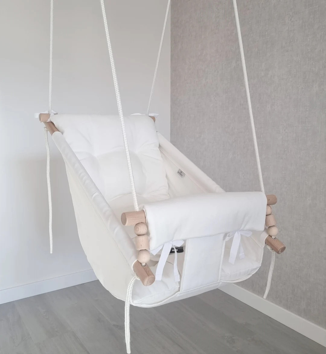 Swing White/Kids Hammock/Cotton Swing/Christening Gift/Child Swing/ Indoor Swing/First Birthday G... | Etsy (US)