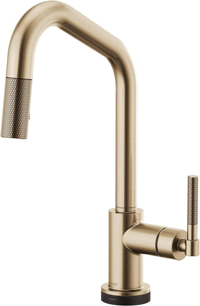 Brizo 64063LF-GL Litze Smarttouch Pull-Down Faucet with Angled Spout and Knurled Handle In Luxe G... | Amazon (US)