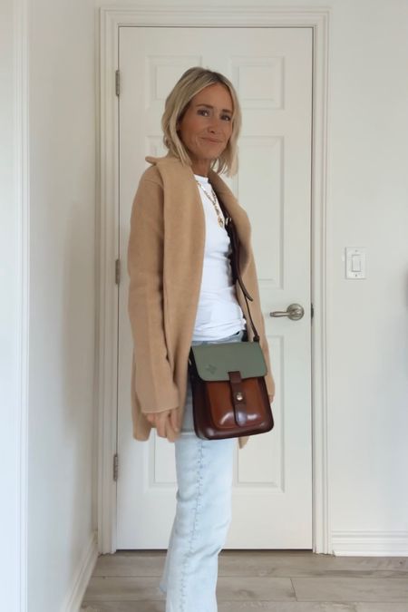 Fall Style, Fall Outfit, sweater blazer, crossbody bag, neutral style

#LTKover40 #LTKstyletip #LTKitbag