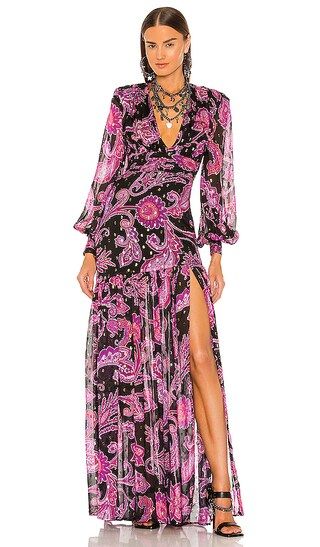 Zeppelin Maxi Dress in Black Purple Paisley | Revolve Clothing (Global)