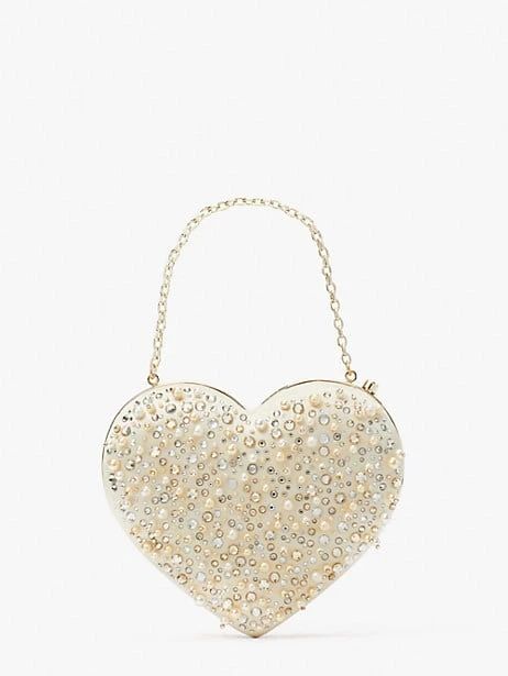 bridal embellished 3d heart clutch | Kate Spade (US)