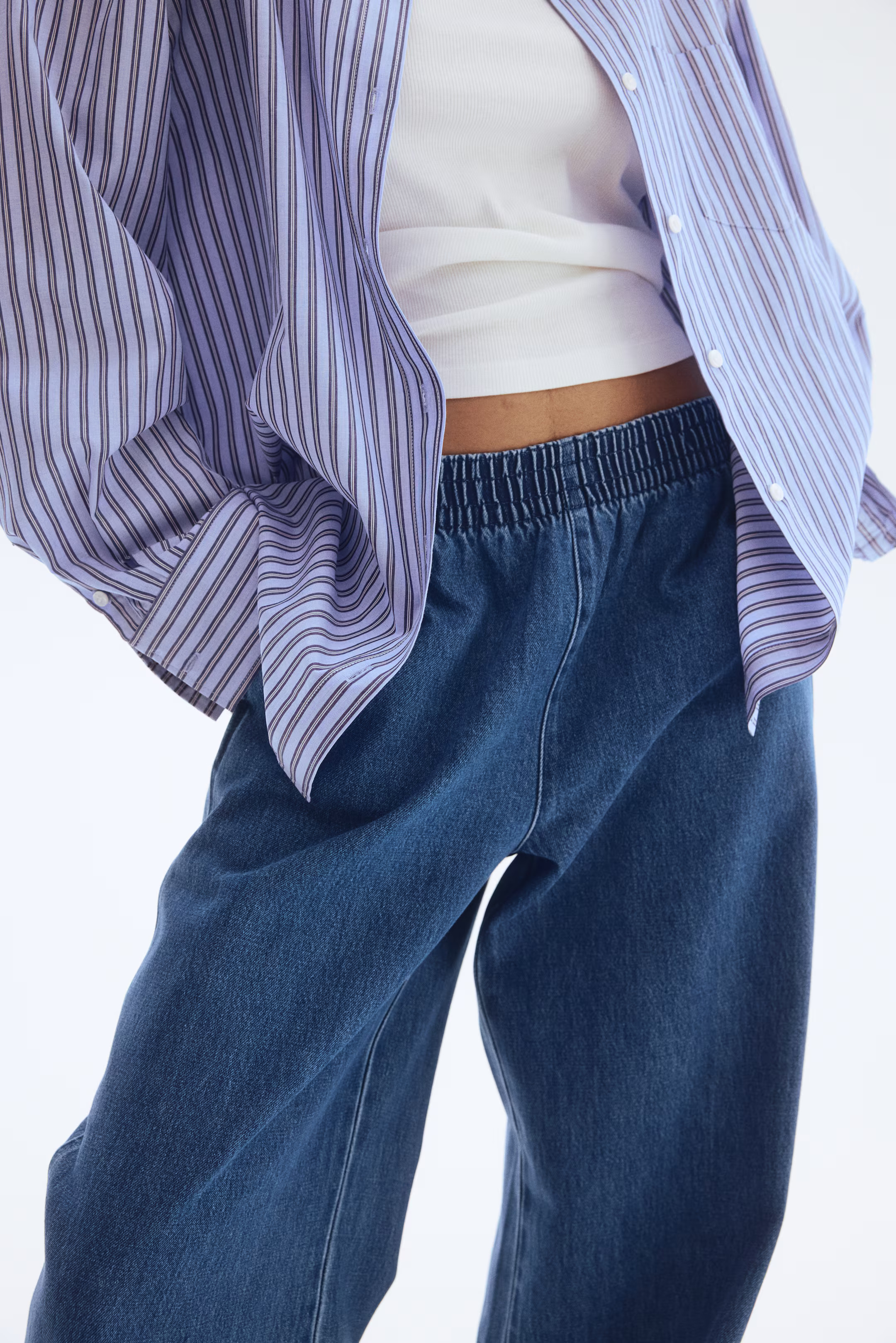 Pull-on denim trousers | H&M (US + CA)