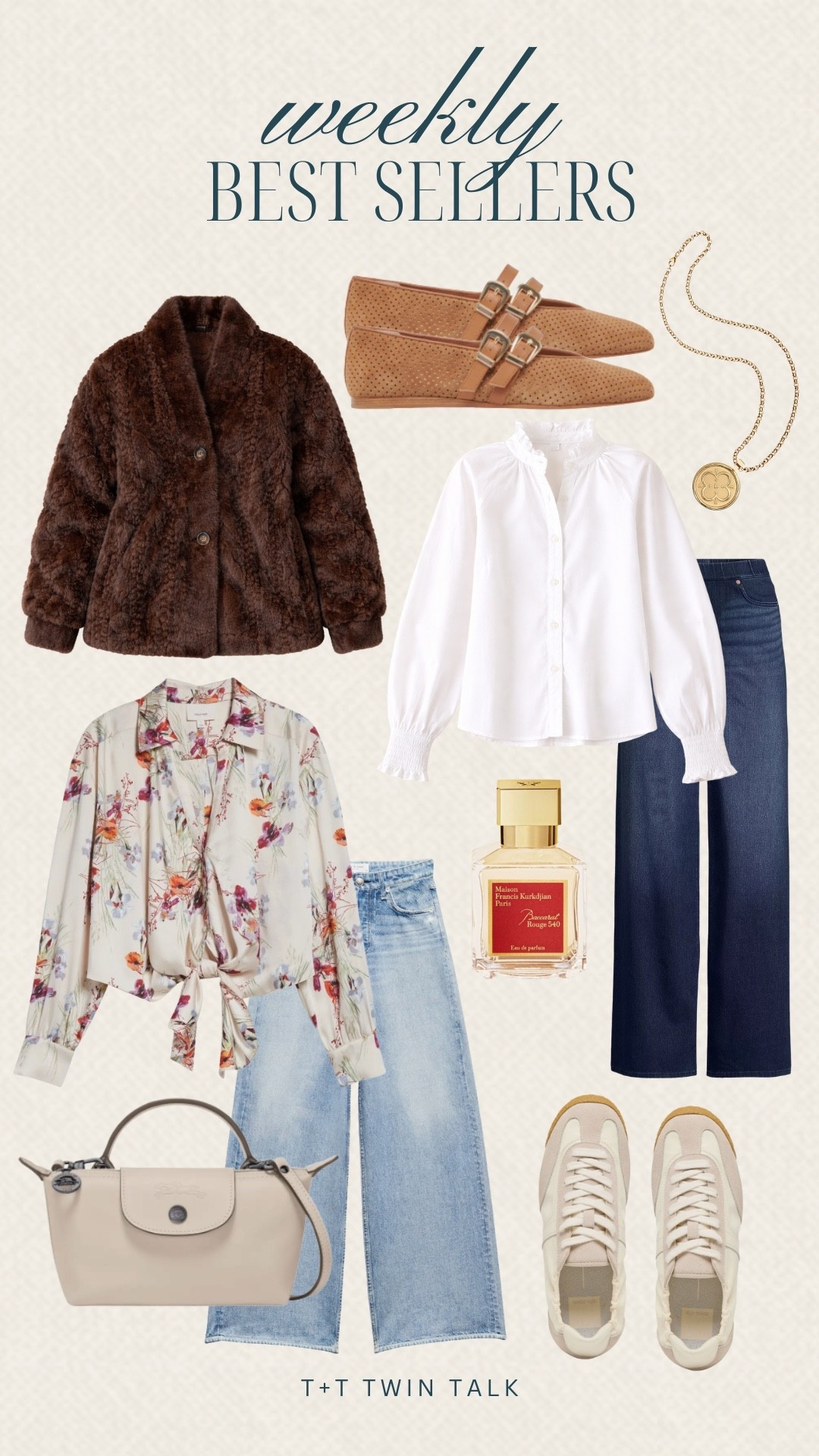 Weekly best sellers are here! Must-have pieces like the Evereve ruffle button down, Mary Jane flats, and Longchamp purse! We have been finding so many budget friendly high quality jeans lately that you all have been loving too!

#LTKSeasonal #LTKMidsize #LTKOver40