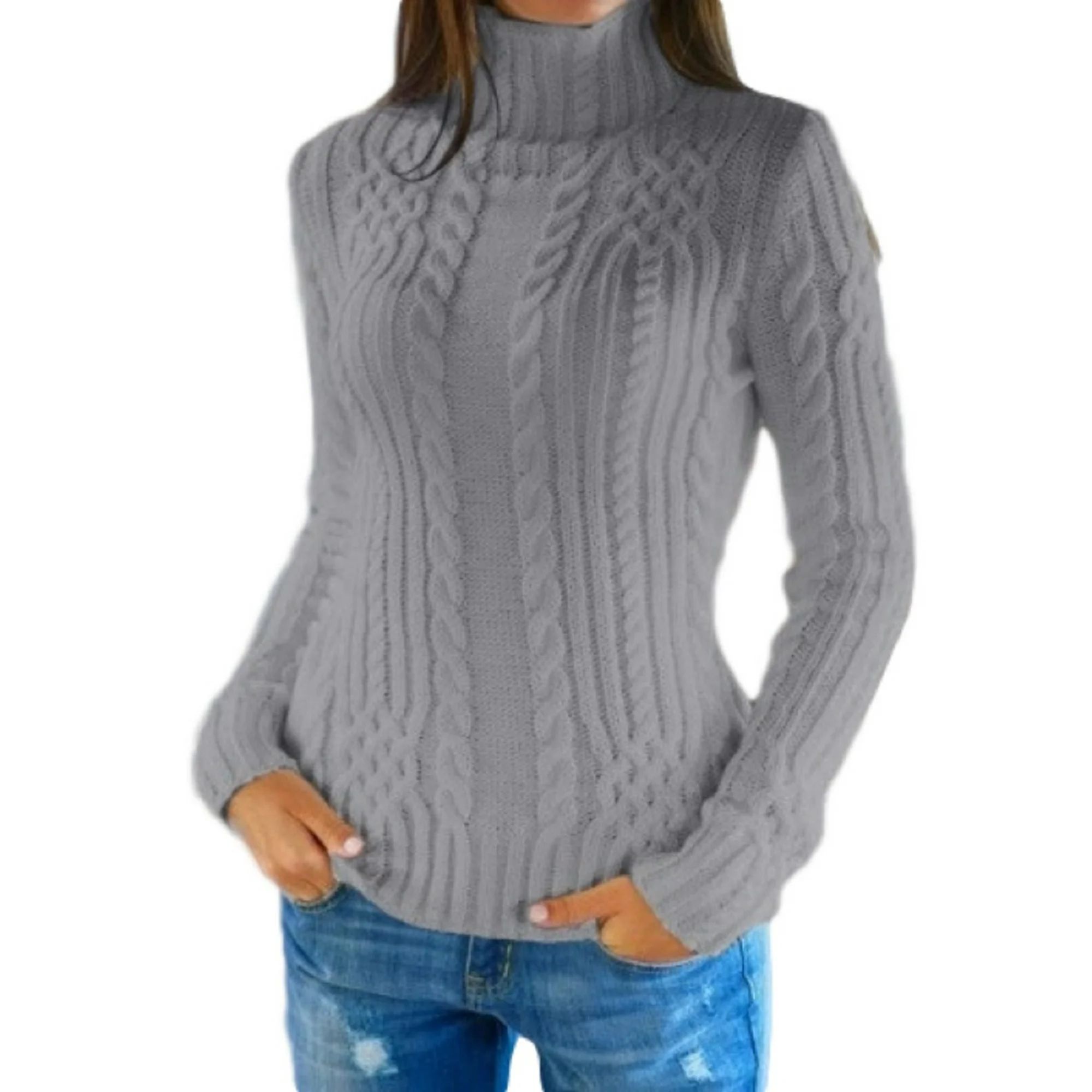 Autumn Winter High Neck Woman Bottoming Sweater Warm Pullovers | Walmart (US)