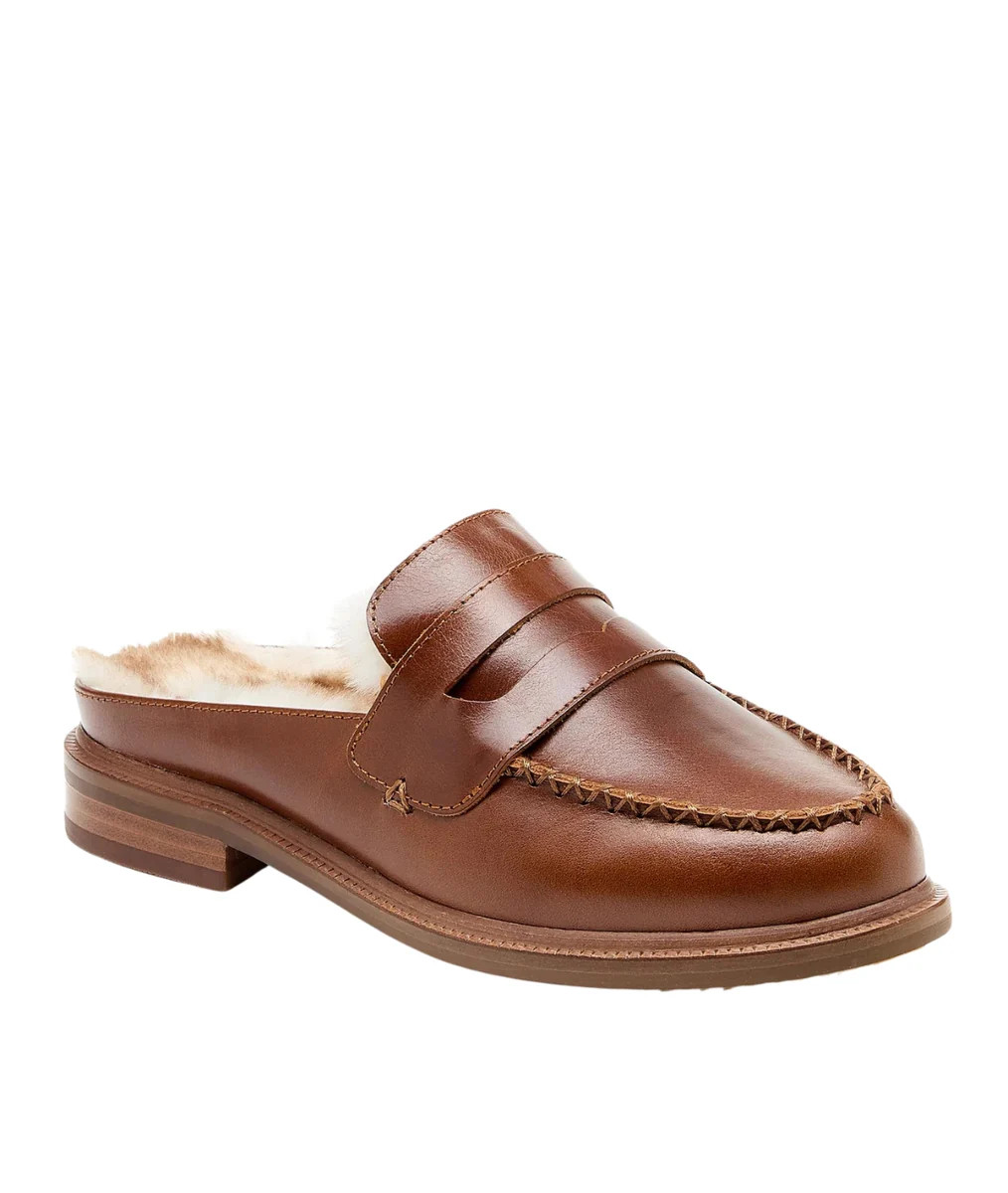 Lock Loafer Mule- Cognac | LOLA Boutique