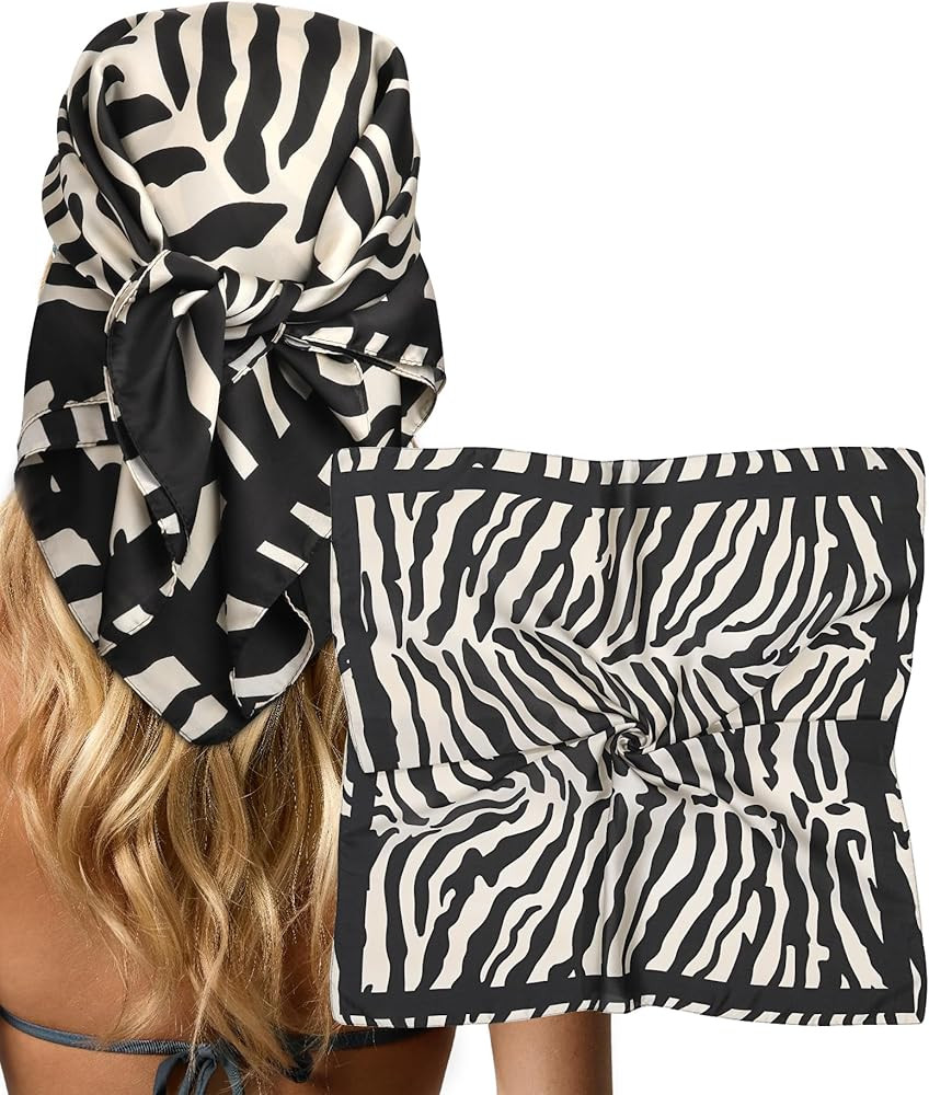 CHLINS 27.5 Inches Satin Head Scarf Bandana for Women Silk Hair Scarf for Hair & Neck, Girls' Squ... | Amazon (US)