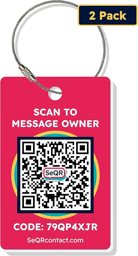Smart Luggage Tags | Privacy QR Code Luggage Tag Keeps Personal info Private | Customizable Trave... | Amazon (US)