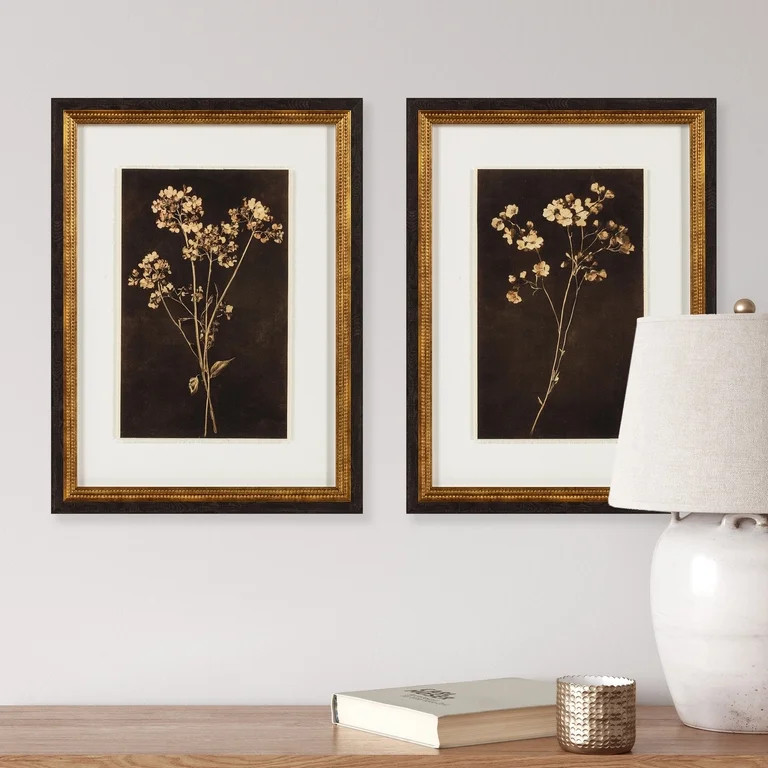 My Texas House Dark Floral Imprints Framed Art 18x24 | Walmart (US)