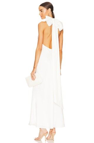 MISHA x REVOLVE Evianna Satin Gown in Ivory from Revolve.com | Revolve Clothing (Global)