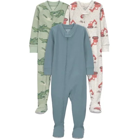 Carter's Child of Mine Toddler Pajama Sleeper, 3-Pack, Sizes 12M-5T | Walmart (US)