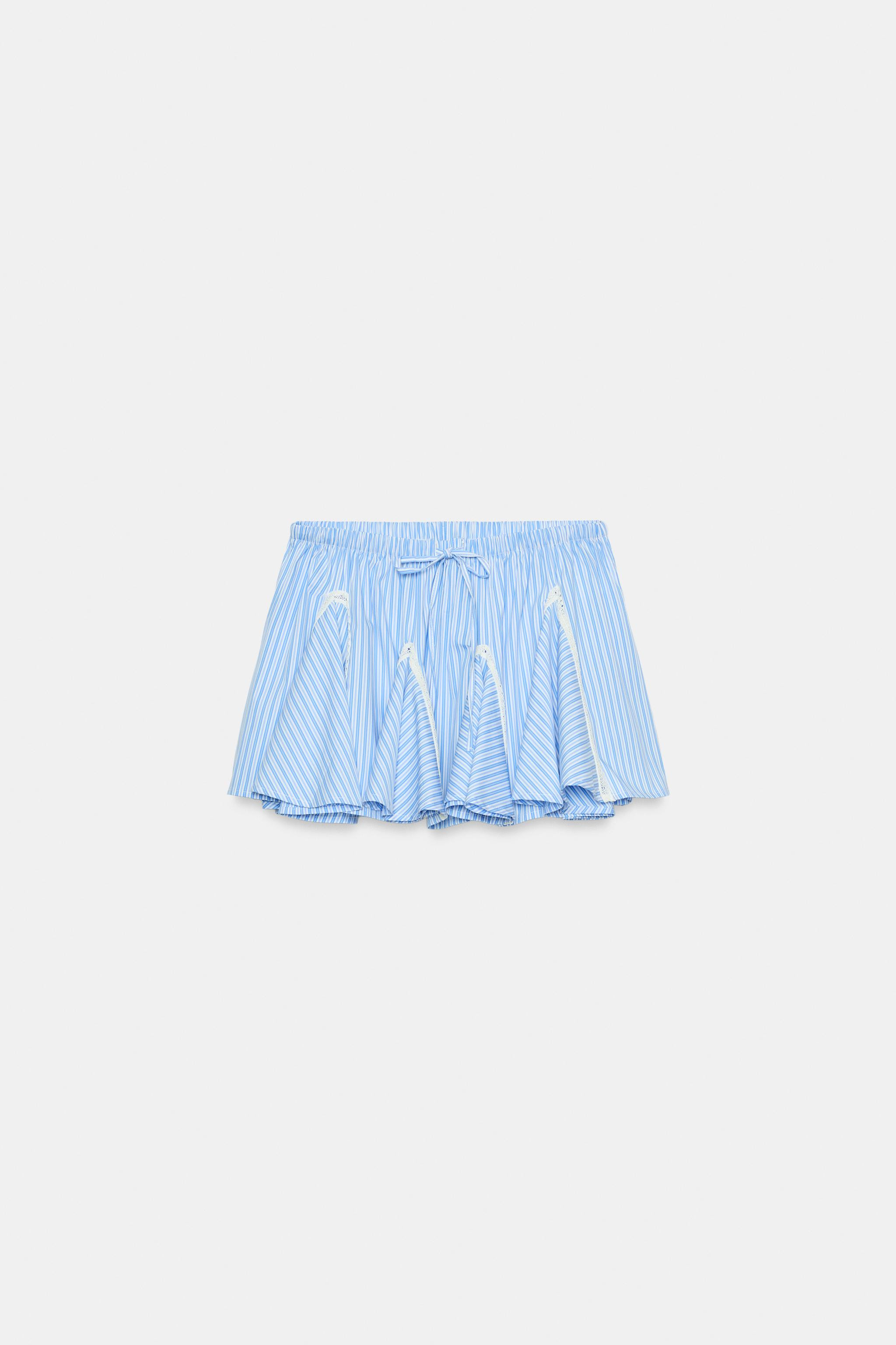 Gr\u00f6\u00dfe des Models: 181 cmMinirock mit mittelhohem Bund. Elastischer, verstellbarer Bund ... | Zara DE