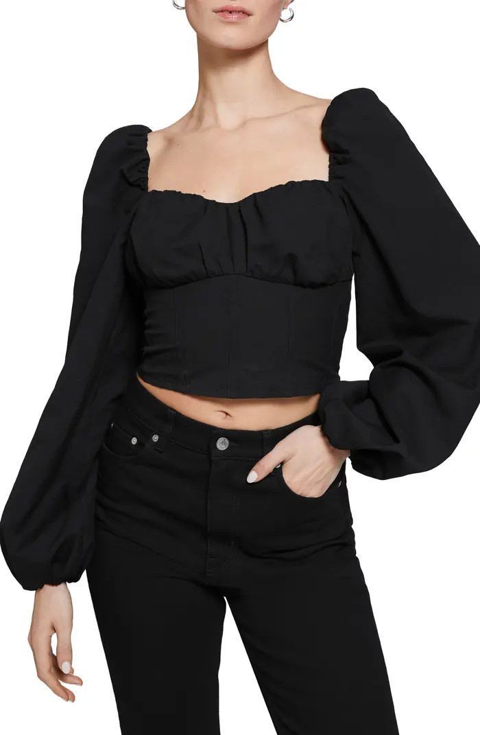 & Other Stories Corset Crop Blouse | Nordstrom | Nordstrom