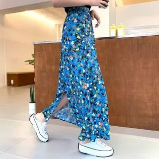 Floral Maxi Flare Skirt | YesStyle Global
