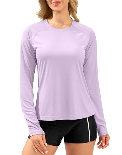 Women's UPF 50+ Sun Shirts Long Sleeve UV Protection Rash Guard Lightweight Quick Dry Workout Hiking Tops for Women | Amazon (US)