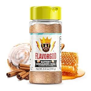 Buttery Cinnamon Roll Topper Mix by Flavor God - Premium All Natural & Healthy Seasoning Spice Bl... | Amazon (US)