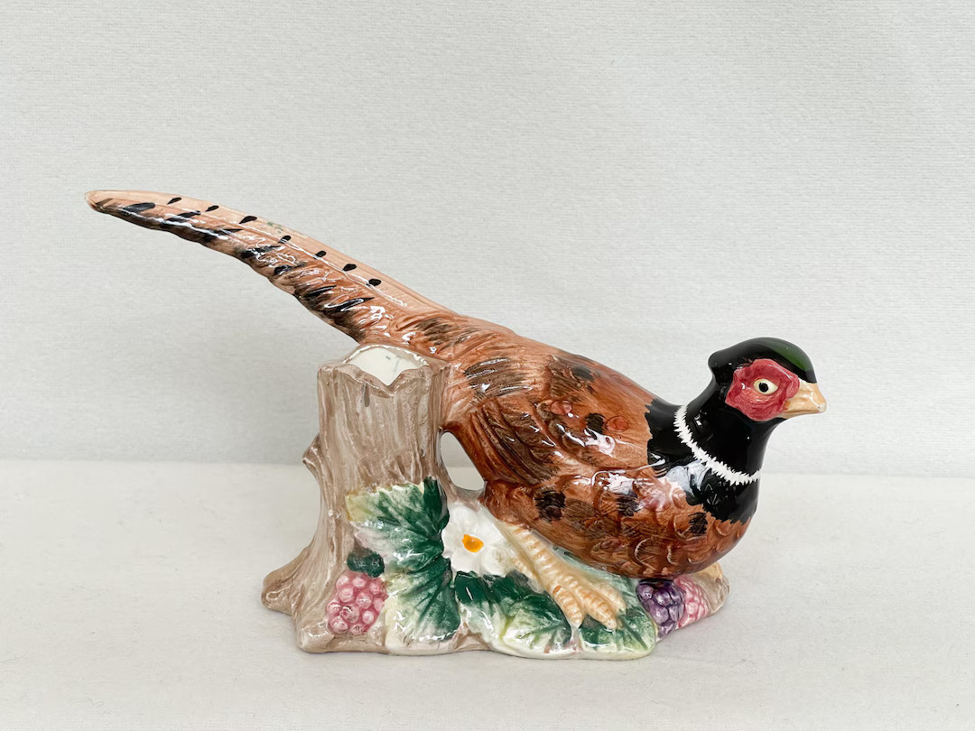 Vintage Fitz and Floyd 1990 Pheasant Candle Holder. Woodland Thanksgiving Decor - Etsy | Etsy (US)
