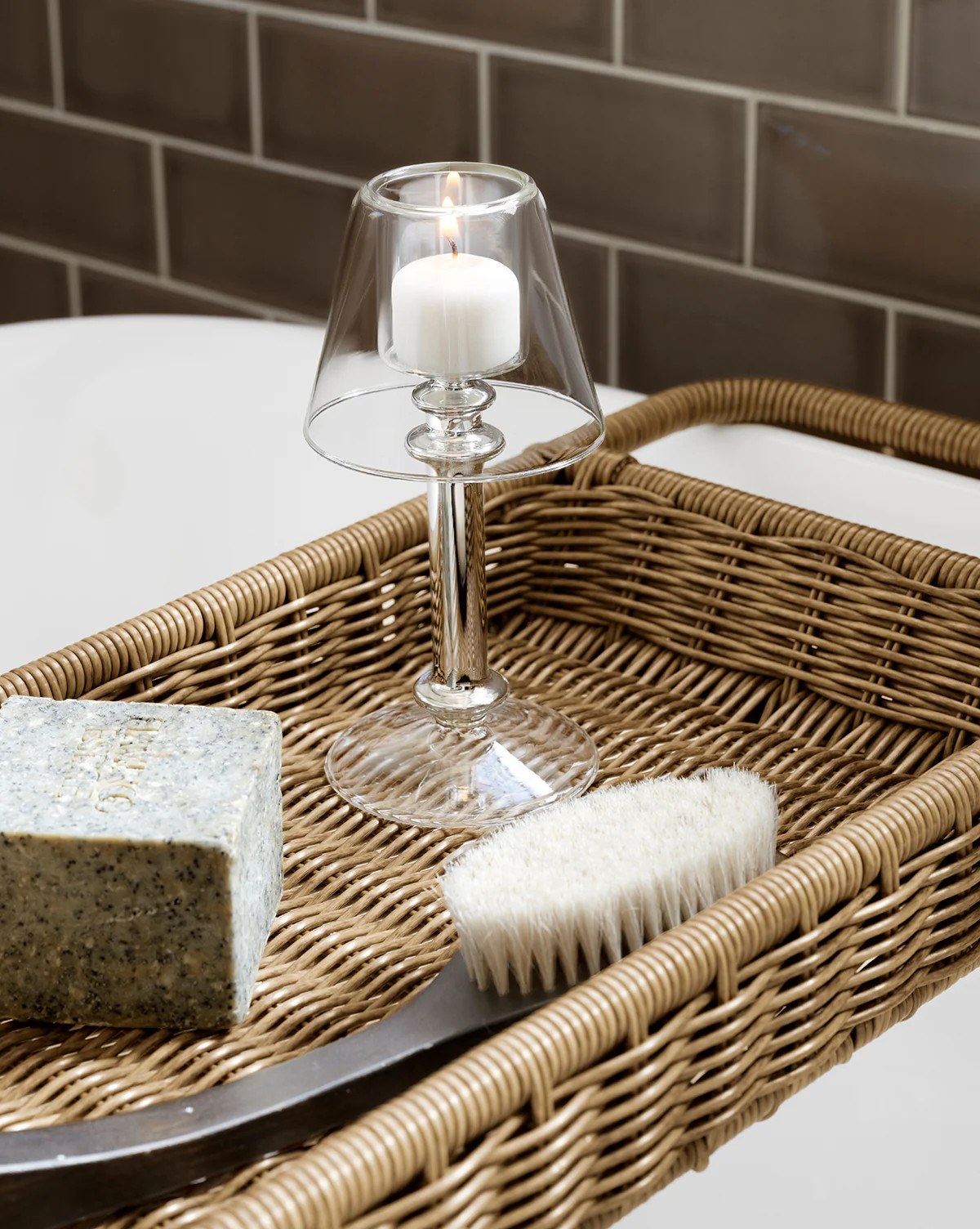 Neeva Glass & Silver Tealight Lamp | McGee & Co. (US)