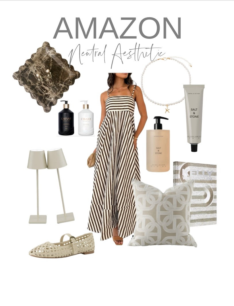 All new favorite recent purchases from Amazon. Hand lotion I carry in my purse and can’t live without! Body wash smells just like Baccarat perfume. Luxurious hand soap/dish soap that elevate the look of kitchen. Marble tray on my nightstand. Designer look pillow cover. Another great coffee table book. Love these lamps for the patio. Wearing this dress, ballet flats and starfish pearl necklace to Palm Springs!

#ltkshoecrush #ltkfindsunder100

#LTKHome #LTKOver40