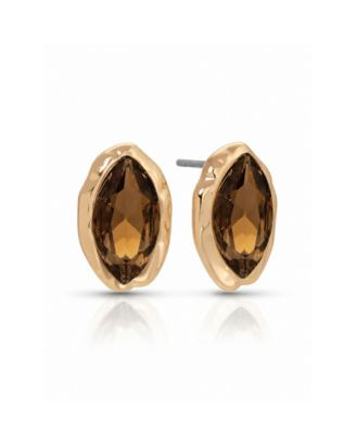 Ettika Crystal Luxe Mini Stud Earrings - Smokey Quartz | Macy's